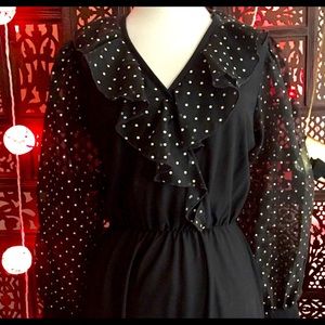 70s plus size French Vintage dress